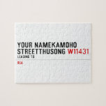 Your NameKAMOHO StreetTHUSONG  Puzzles