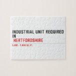 Industrial unit required  in   Puzzles