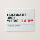 TOASTMASTER LUNCH MEETING  Puzzles