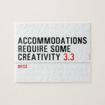 Accommodations require some creativity  Puzzles