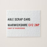 ABLE SCRAP CARS  WARWICKSHIRE  Puzzles