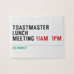 TOASTMASTER LUNCH MEETING  Puzzles