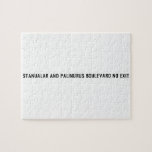 Stanualar and palinurus boulevard no exit   Puzzles