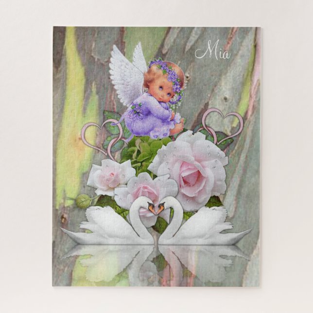 Puzzles Angel White Swans (Vertical)