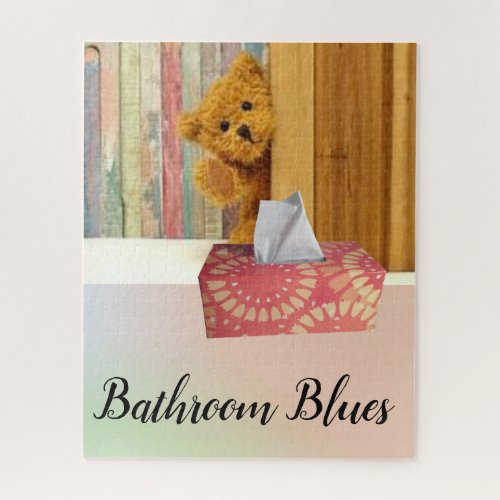 Puzzles Bathroom Blues Teddy Bear