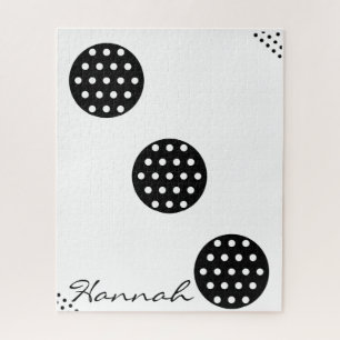 Puzzles Black & White Dots Circular