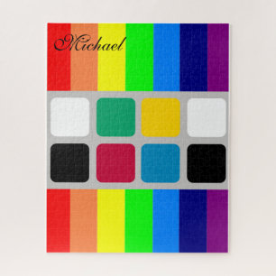 Puzzles Bright Colorful Colors Pattern