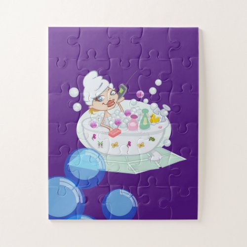 Puzzles Bubble Bath Purple