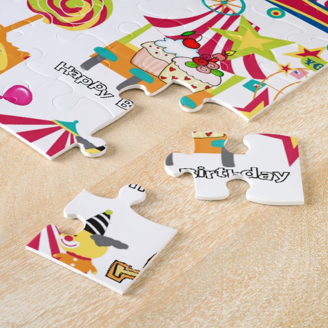 Puzzles Carnival Circus Happy Birthday  (Side)