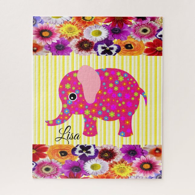 Puzzles Colorful Elephants (Vertical)