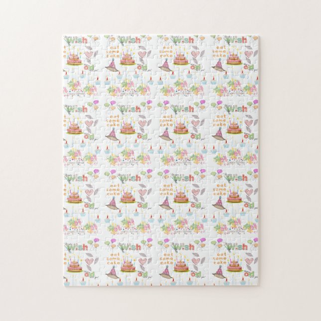 Puzzles Colorful Happy Birthday Friends Family (Vertical)