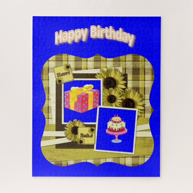 Puzzles Colorful Happy Birthday Friends Family (Vertical)