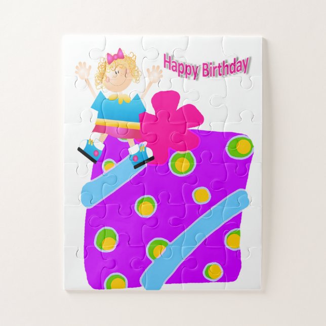 Puzzles Colorful Happy Birthday Friends Family (Vertical)