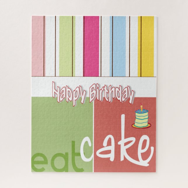 Puzzles Colorful Happy Birthday Friends Family (Vertical)