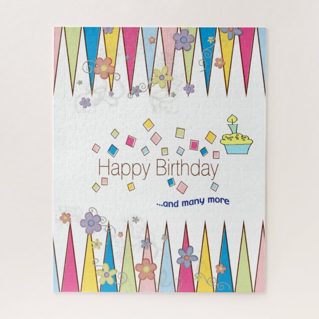 Puzzles Colorful Happy Birthday Friends Family (Vertical)