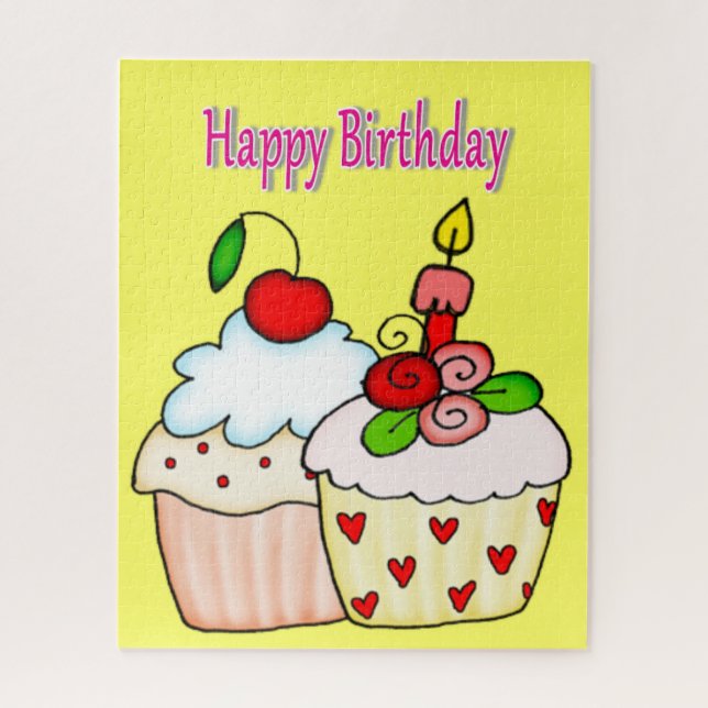 Puzzles Colorful Happy Birthday Friends Family (Vertical)