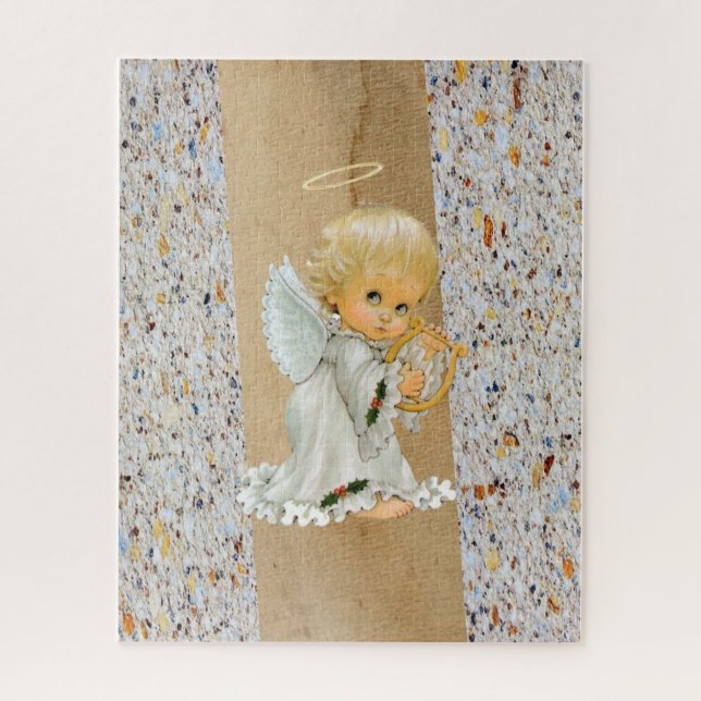 Puzzles Colorful Pattern Beige Baby Angel (Vertical)