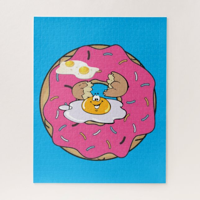 Puzzles Donut Eggs Blue (Vertical)