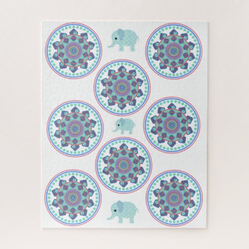 Puzzles Elephant Mandala