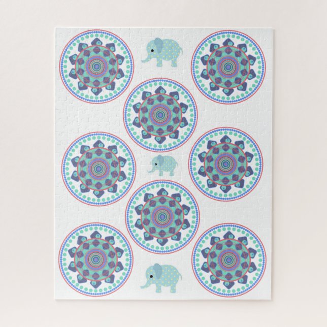 Puzzles Elephant Mandala (Vertical)