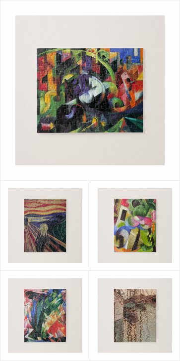 Puzzles featuring Vintage Expressionism Fine Art