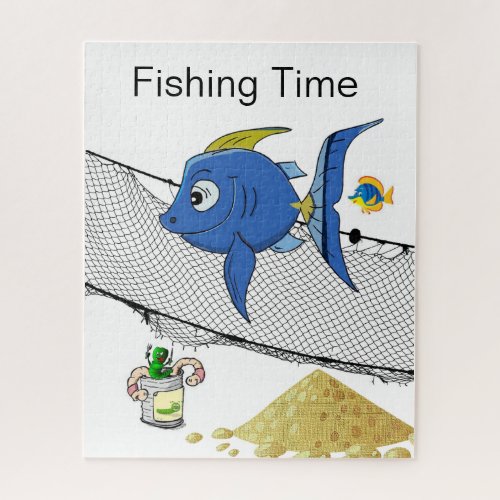Puzzles Fishing Net Fish Sand Worm