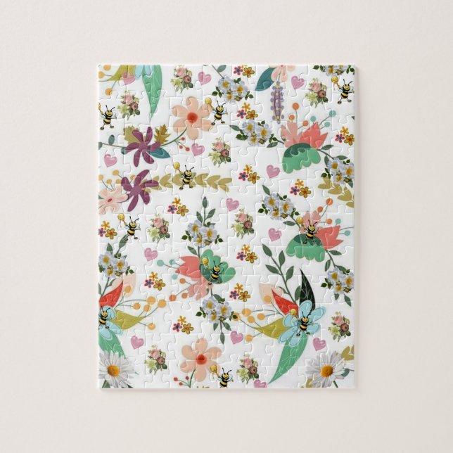 Puzzles Floral Bumblebee (Vertical)