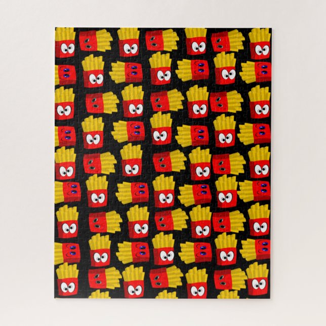 Puzzles French Fries Black (Vertical)