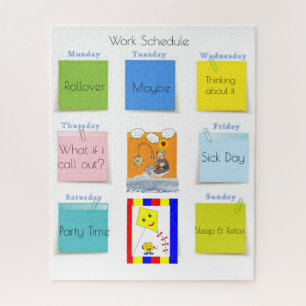 Puzzles Fun Work Schedule