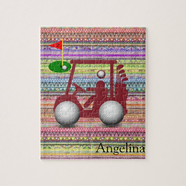 Puzzles Golfer Golf Balls (Vertical)