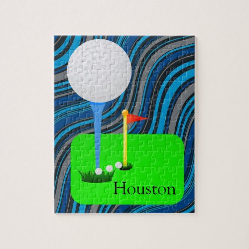 Puzzles Golfer Golf Balls