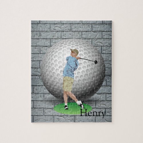 Puzzles Golfer Golf Balls