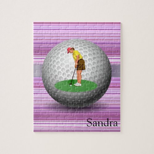 Puzzles Golfer Stripe Golf Balls