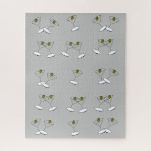 Puzzles Gray Martini Glasses