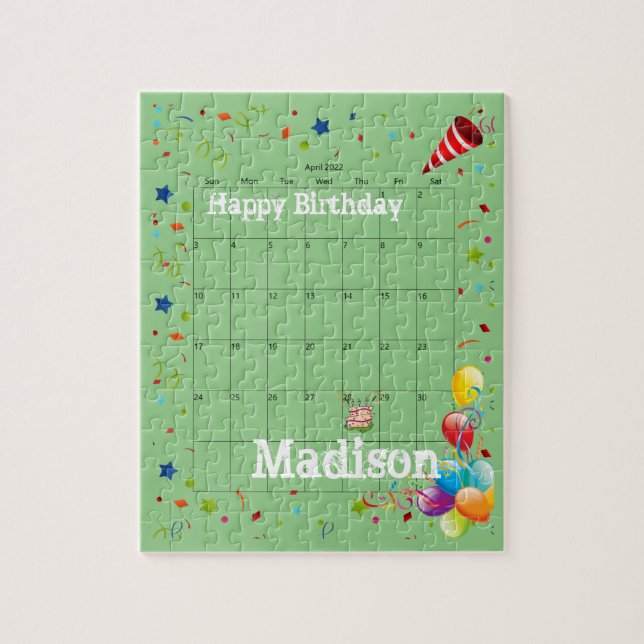 Puzzles, Happy Birthday April 2022 Jigsaw Puzzle (Vertical)