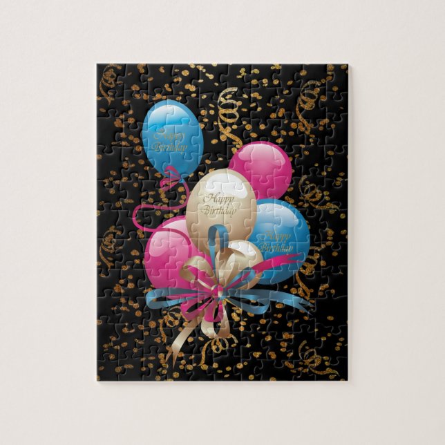 Puzzles Happy Birthday Balloons (Vertical)