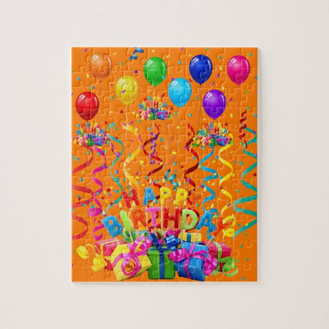 Puzzles Happy Birthday Balloons (Vertical)