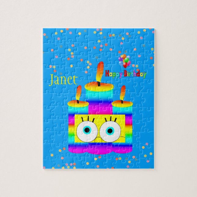 Puzzles Happy Birthday Colorful Candles (Vertical)