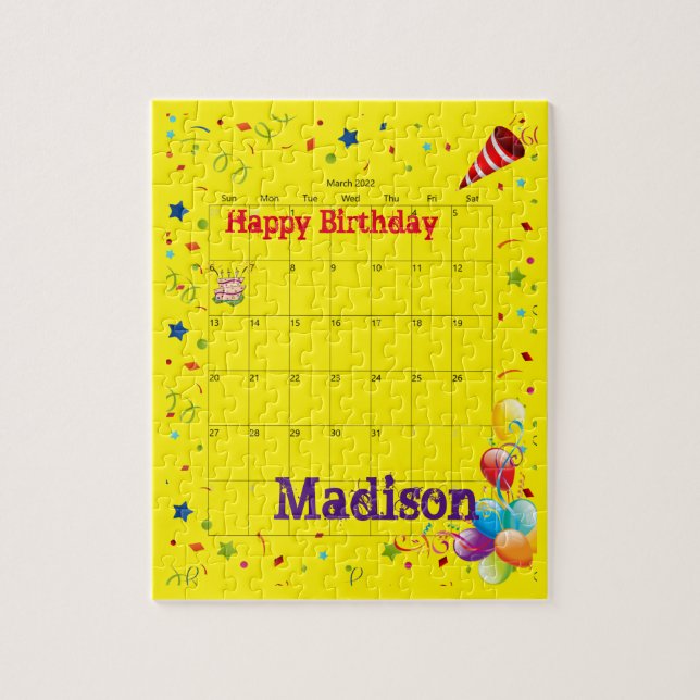 Puzzles, Happy Birthday March 2022 Jigsaw Puzzle (Vertical)