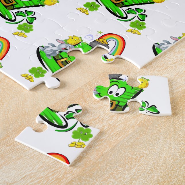 Puzzles Happy St. Patrick's Day Rabbit (Side)