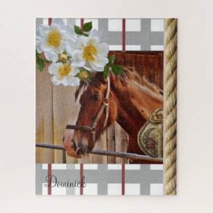 Puzzles Horse Floral