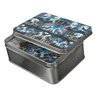 PUZZLES:Howling Wolf 6-Panel Collage Matching Box Jigsaw Puzzle