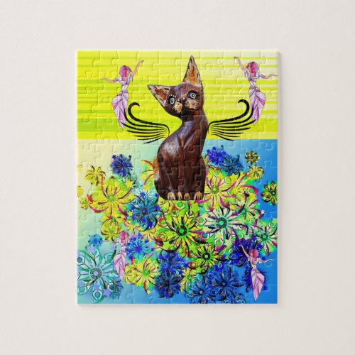 Puzzles Kitten Floral Fairy