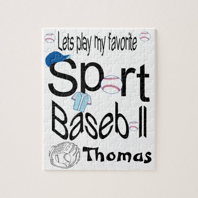 Puzzles Let's Play our Favorite Sport Baseball (Vertical)