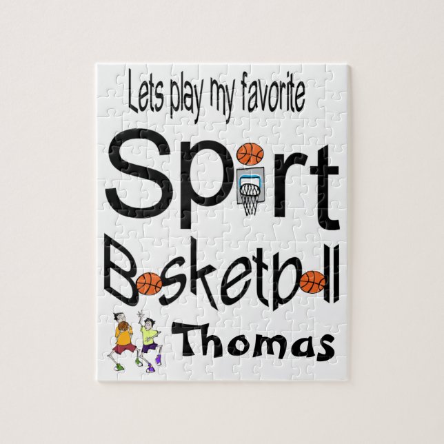 Puzzles Let's Play our Favorite Sport Basketball (Vertical)