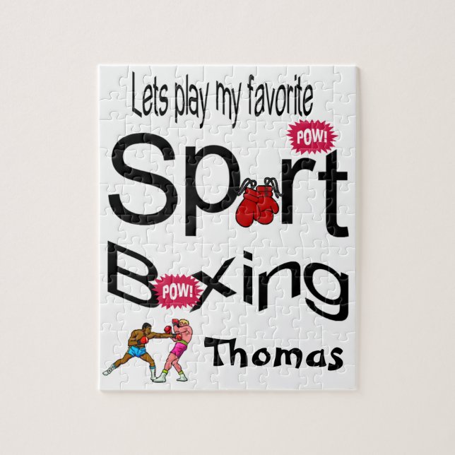 Puzzles Let's Play our Favorite Sport Boxing (Vertical)