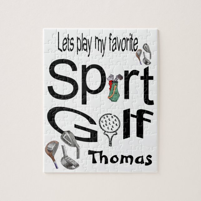 Puzzles Let's Play our Favorite Sport Golf (Vertical)