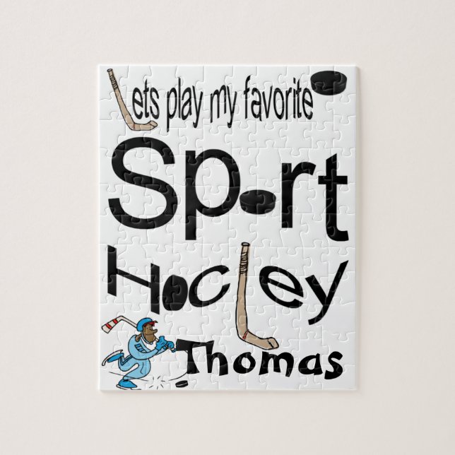 Puzzles Let's Play our Favorite Sport Hockey (Vertical)