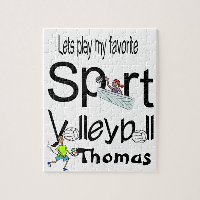 Puzzles Let's Play our Favorite Sport Volleyball  (Vertical)