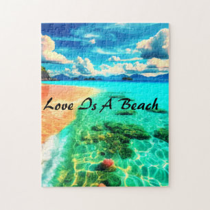 PUZZLES: Love is a beach jigsaw puzzle